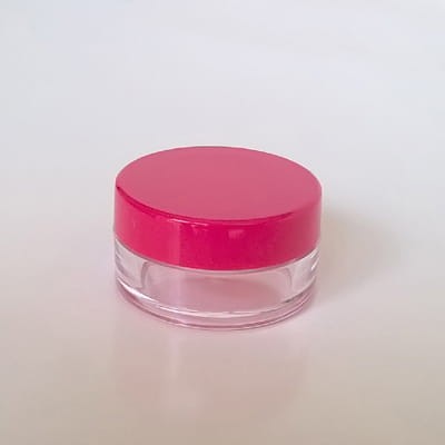 Pojemniczek kosmetyczny 10 ml z różową zakrętką