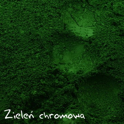 Zieleń chromowa - tlenek chromu - matowy pigment mineralny