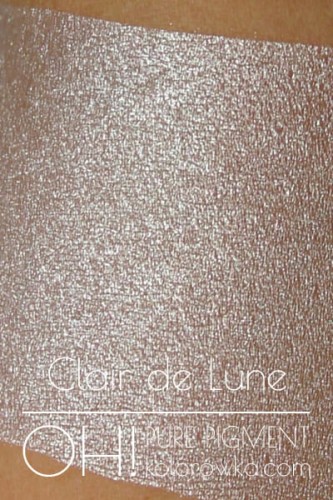 OH! PURE PIGMENT Clair de Lune swatch - czysty, sypki pigment kosmetyczny do powiek i ciała