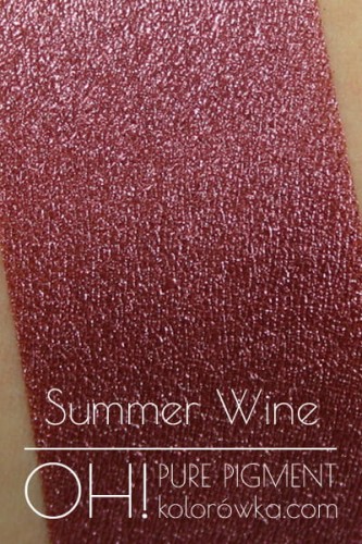 OH! PURE PIGMENT Summer Wine swatch - czysty, sypki pigment kosmetyczny do powiek i ciała