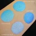 PURE PIGMENT Cerulean Blue swatch - czysty, sypki pigment kosmetyczny do powiek i ciała