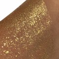 PURE PIGMENT Crystal Gold Glitter swatch - czysty, sypki pigment kosmetyczny do powiek i ciała