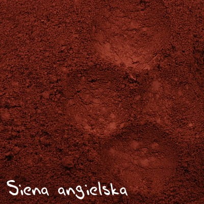 Siena angielska - czerwony tlenek żelaza - matowy pigment mineralny