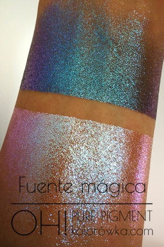 OH! PURE PIGMENT Fuente mágica swatch - czysty, sypki pigment kosmetyczny do powiek i ciała