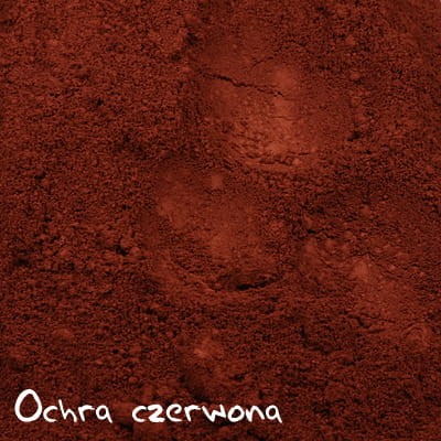 Ochra czerwona - czerwony tlenek żelaza - matowy pigment mineralny